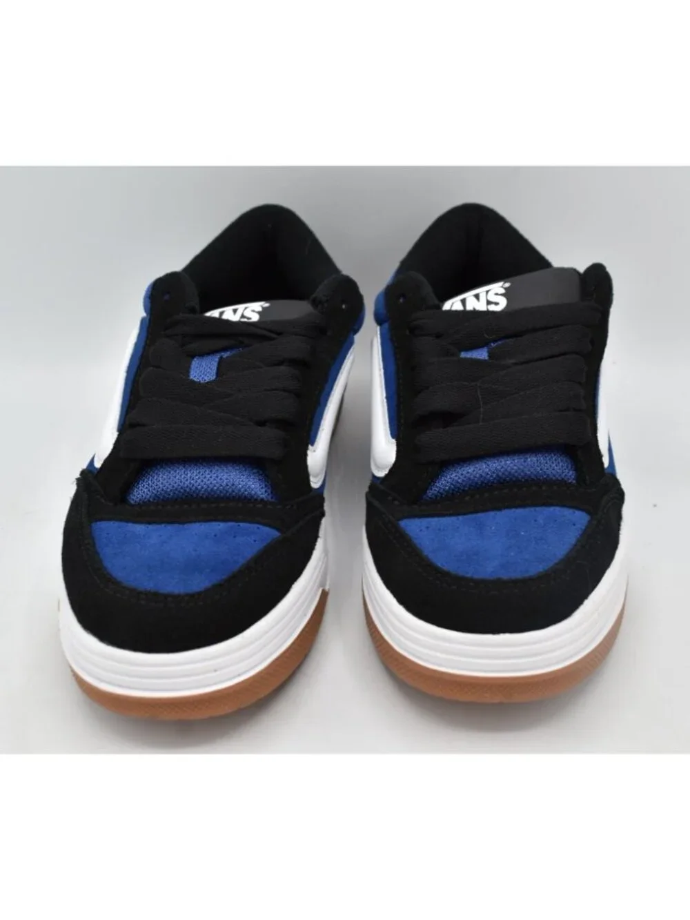 Vans‎ Womens Size 7.5 Hylane Retro Skate Y2K Black Blue Sneaker Shoes